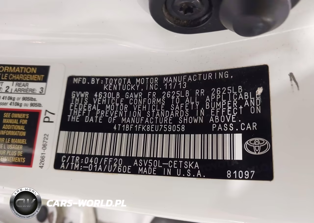 2014 Toyota Camry Se VIN:4T1BF1FK8EU759058 - 9