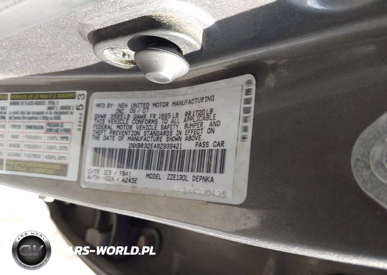 2008 Toyota Corolla Le VIN:1NXBR32E48Z939421 - 9