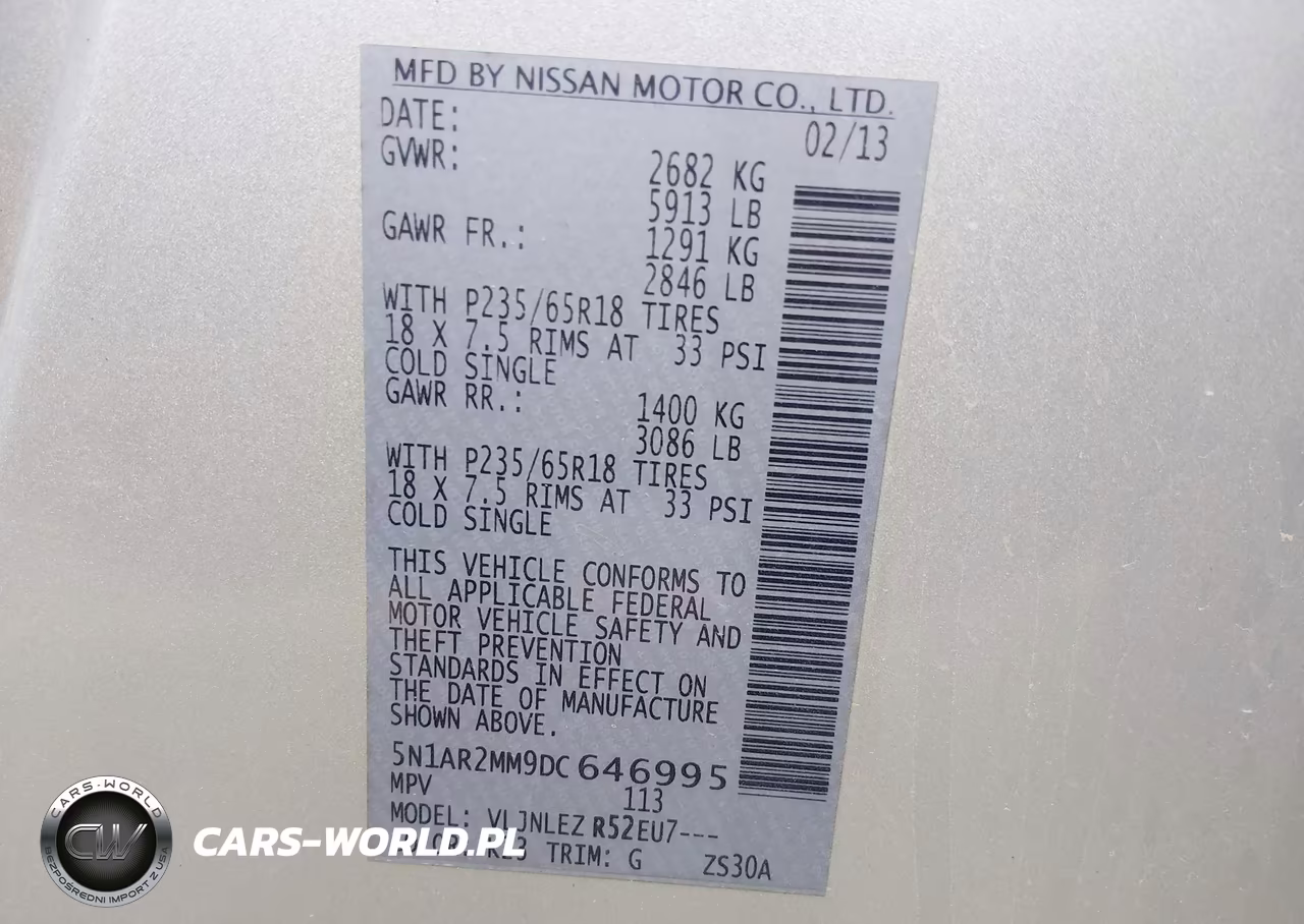 2013 Nissan Pathfinder Sv VIN:5N1AR2MM9DC646995 - 9