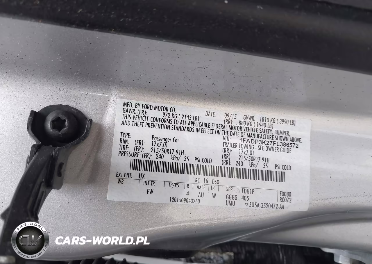 2015 Ford Focus Se VIN:1FADP3K27FL386572 - 9