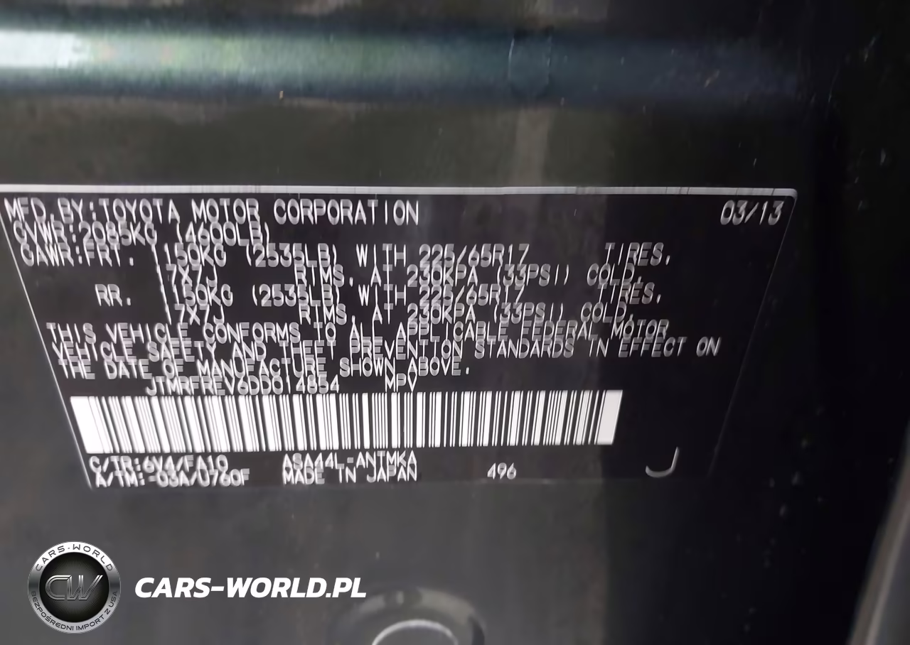 2013 Toyota Rav4 Xle VIN:JTMRFREV6DD014854 - 6