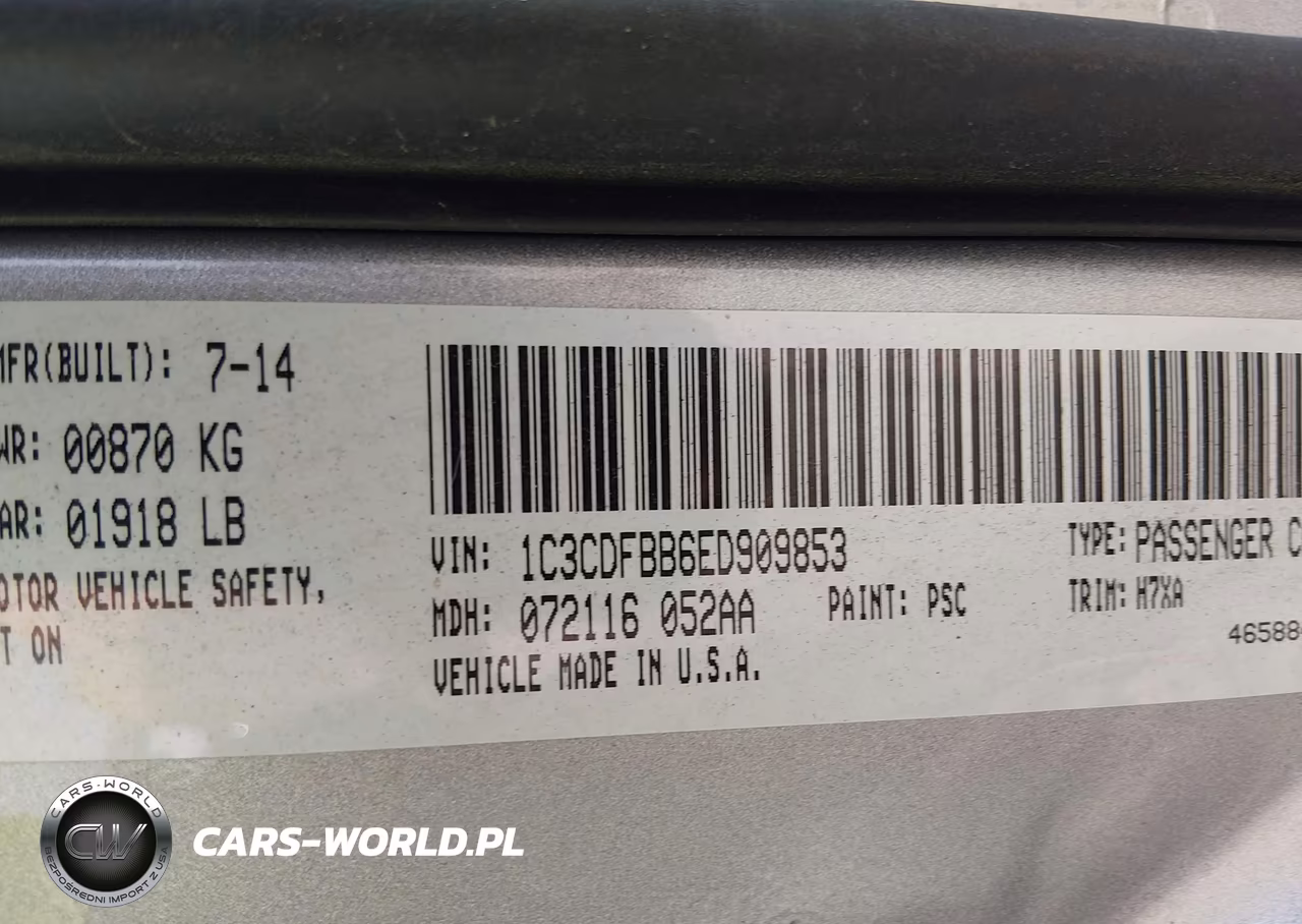 2014 Dodge Dart Sxt VIN:1C3CDFBB6ED909853 - 9