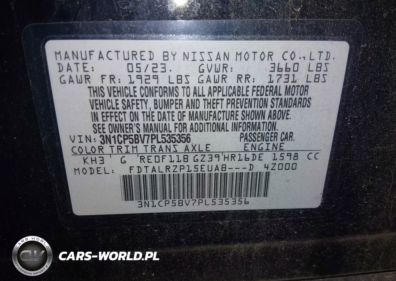2023 Nissan Kicks S Xtronic Cvt VIN:3N1CP5BV7PL535356 - 9