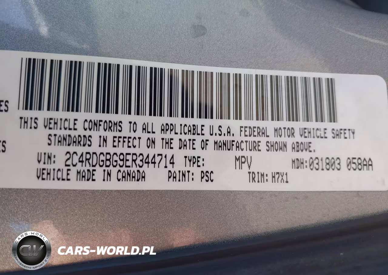 2014 Dodge Grand Caravan Se VIN:2C4RDGBG9ER344714 - 9
