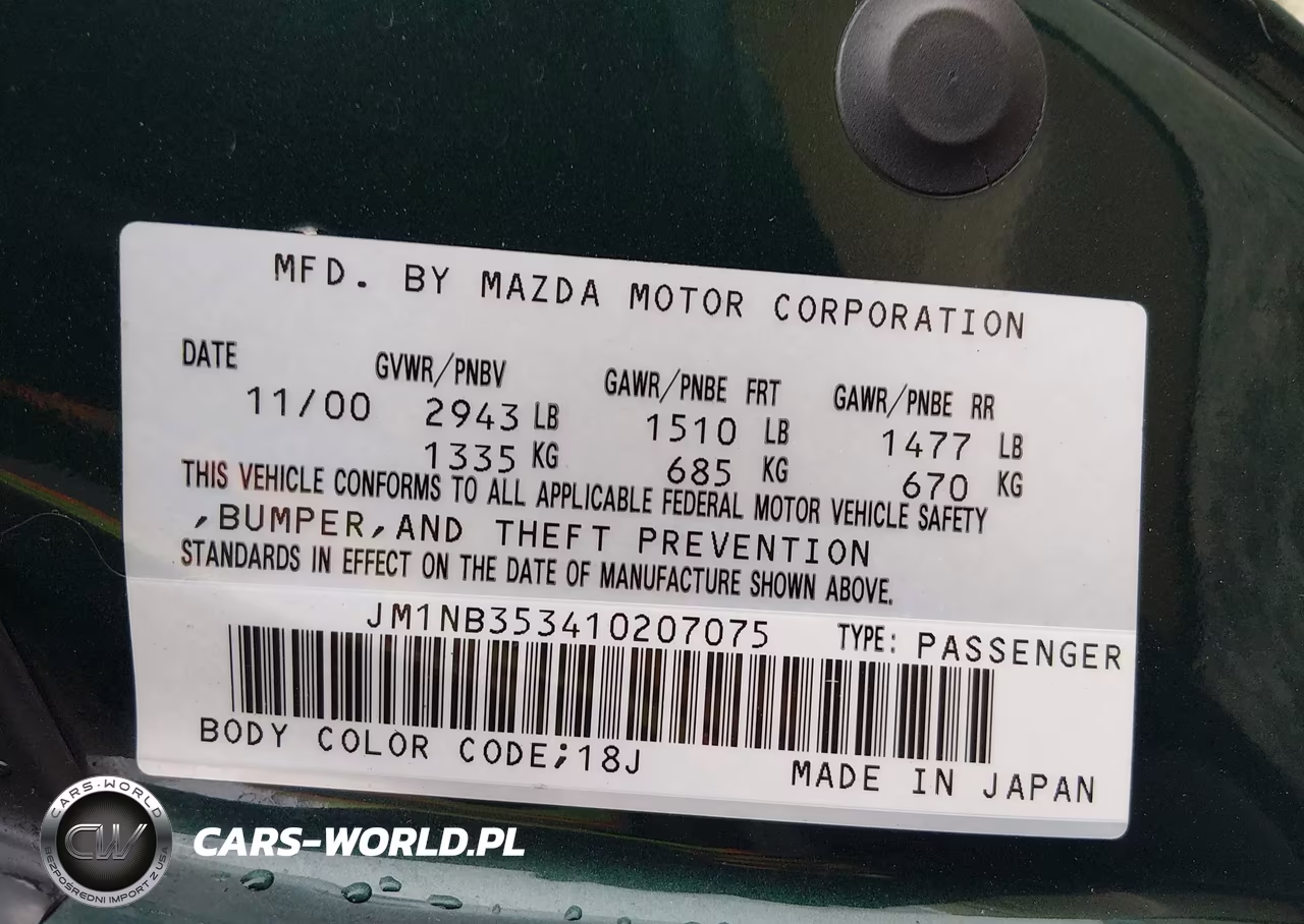 2001 Mazda Mx-5 Miata Ls-Special Edition VIN:JM1NB353410207075 - 9