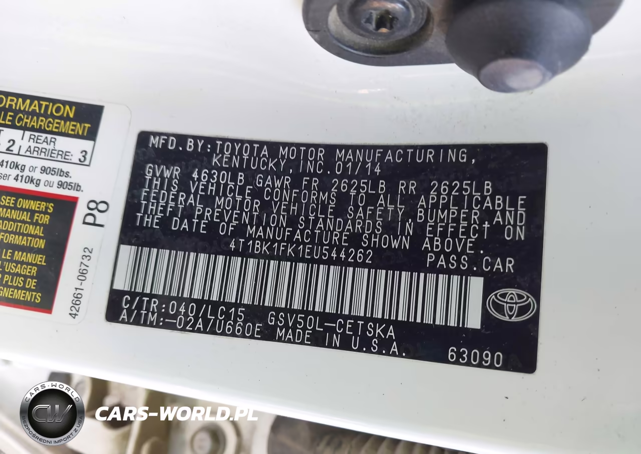 2014 Toyota Camry Se V6 VIN:4T1BK1FK1EU544262 - 9
