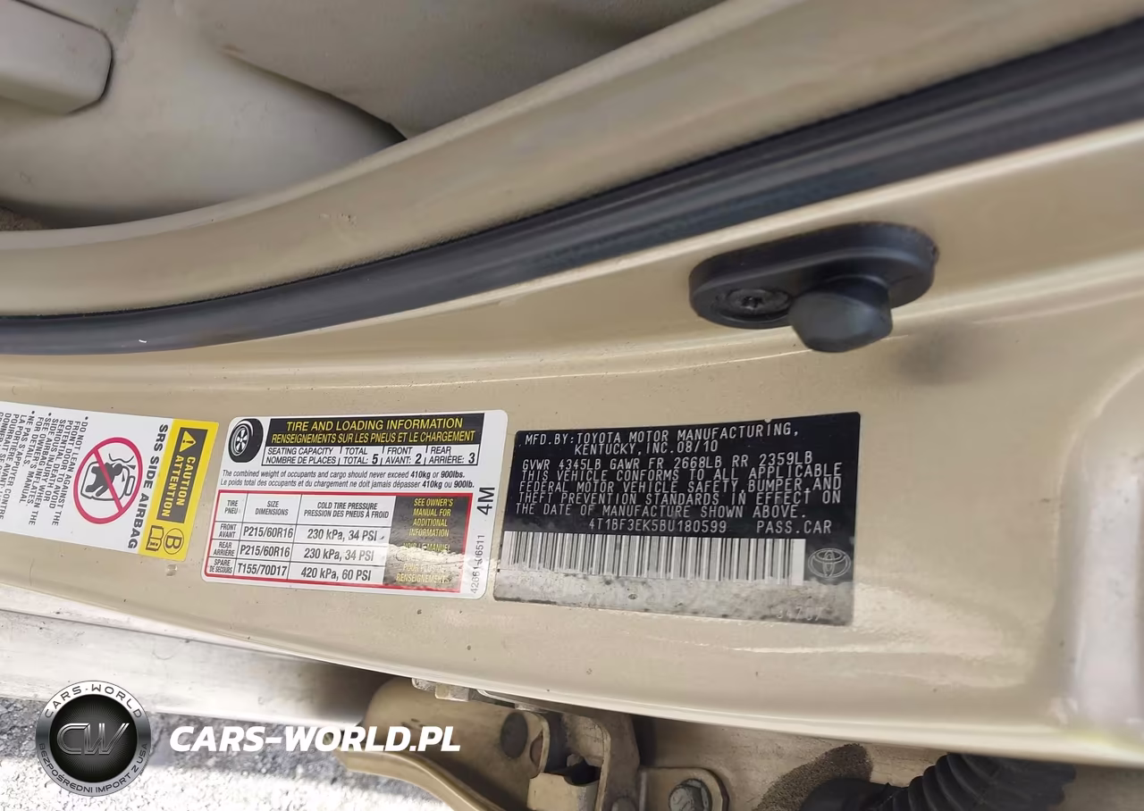 2011 Toyota Camry VIN:4T1BF3EK5BU180599 - 9