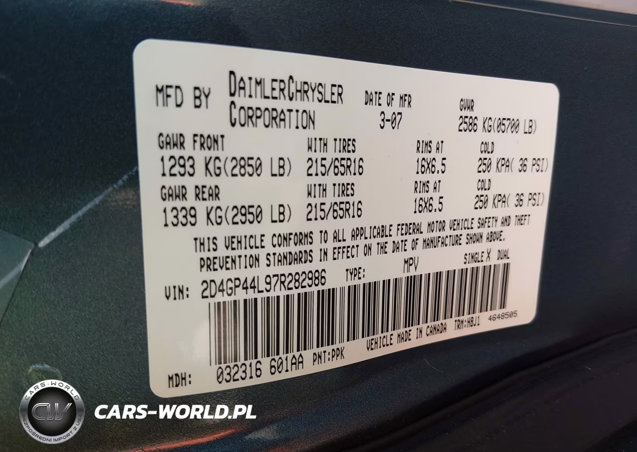 2007 Dodge Grand Caravan Sxt VIN:2D4GP44L97R282986 - 9