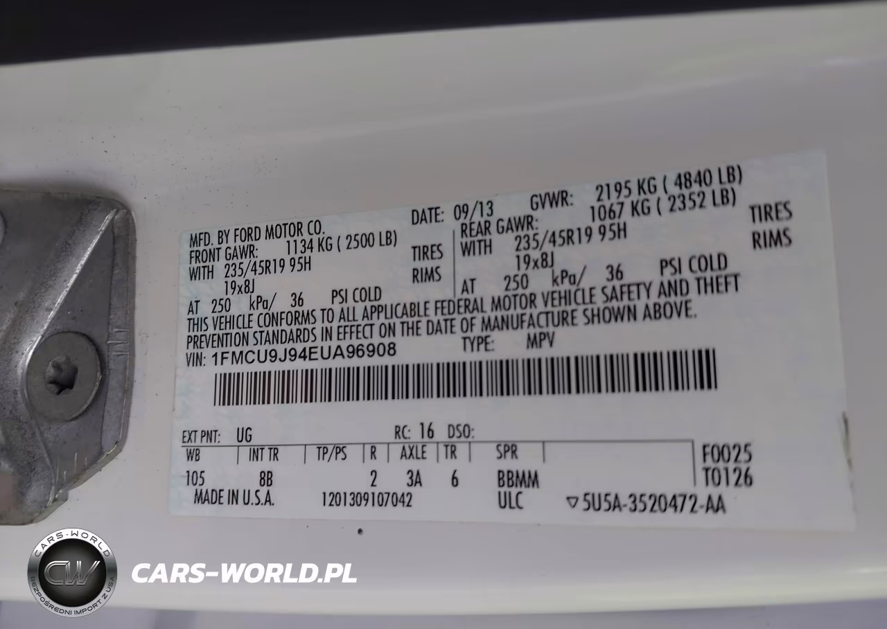 2014 Ford Escape Titanium VIN:1FMCU9J94EUA96908 - 9
