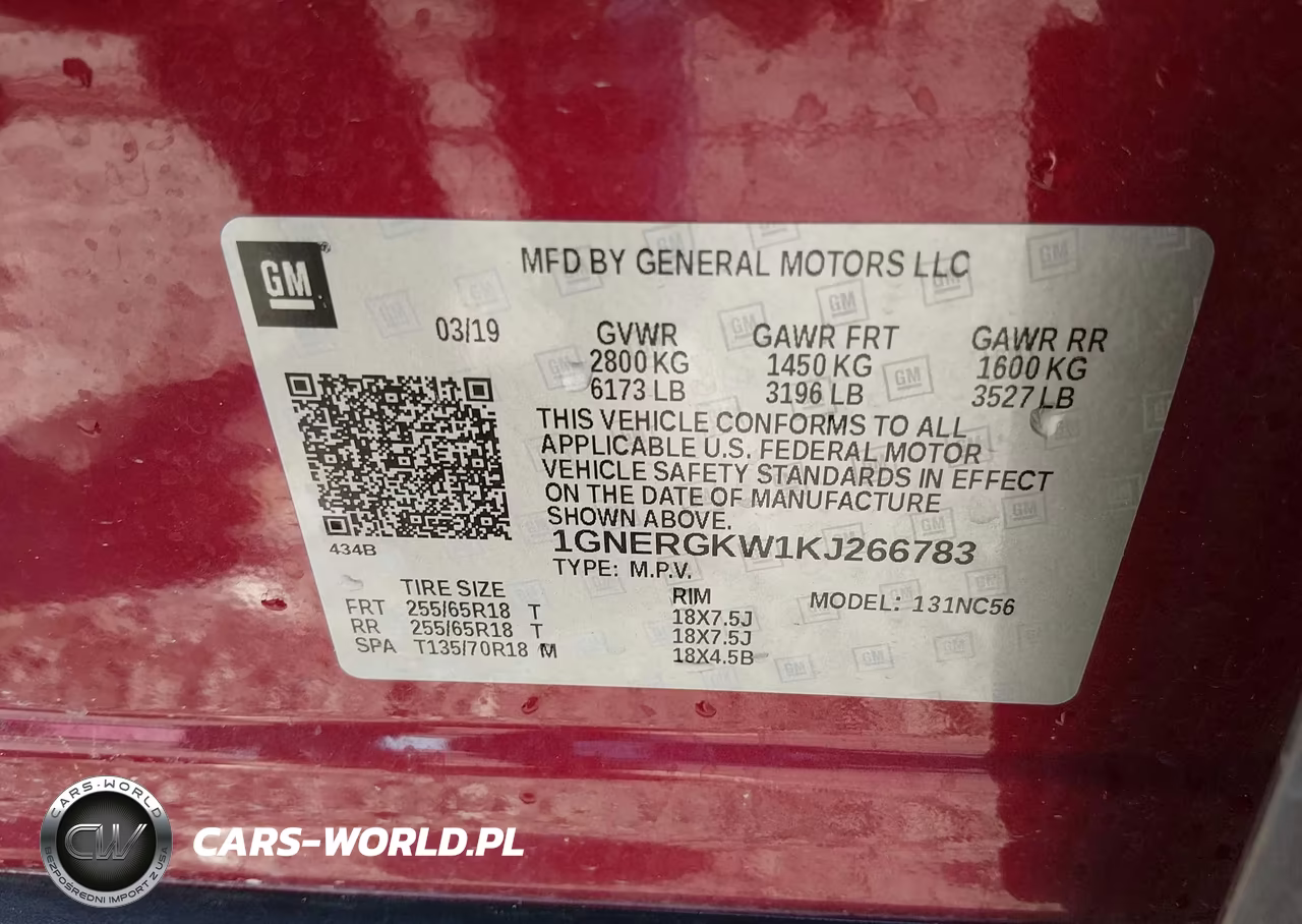 2019 Chevrolet Traverse 1Lt VIN:1GNERGKW1KJ266783 - 9
