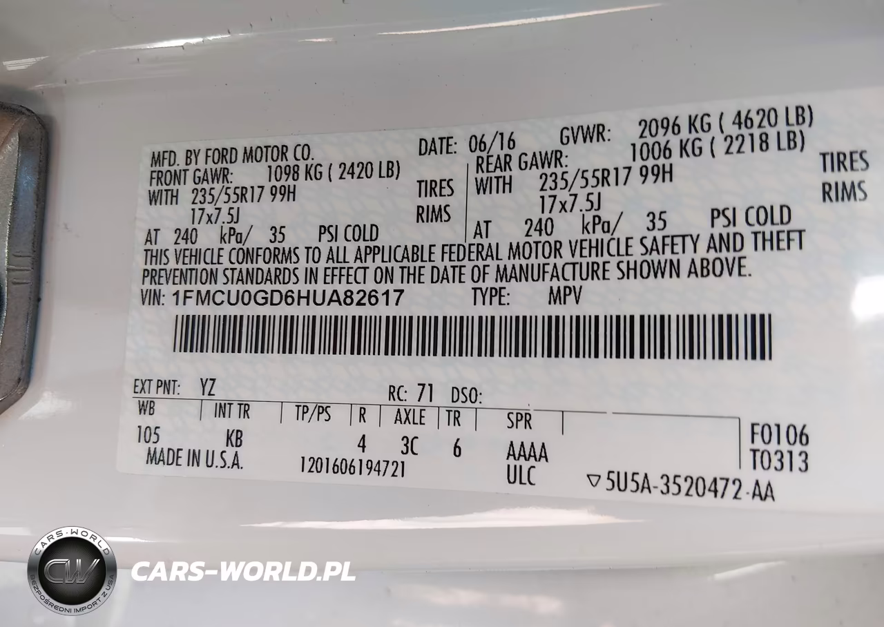 2017 Ford Escape Se VIN:1FMCU0GD6HUA82617 - 12