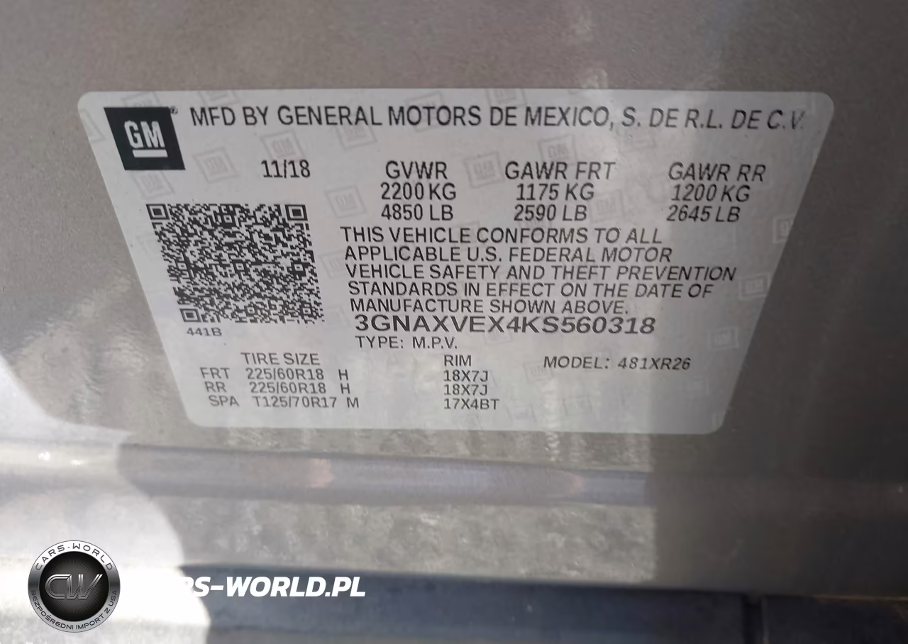 2019 Chevrolet Equinox Lt VIN:3GNAXVEX4KS560318 - 9