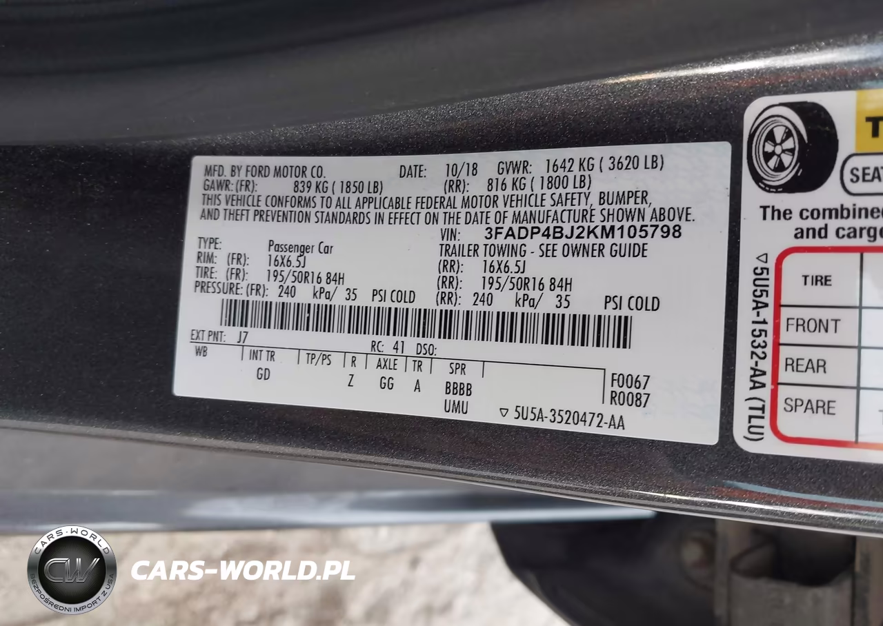 2019 Ford Fiesta Se VIN:3FADP4BJ2KM105798 - 9