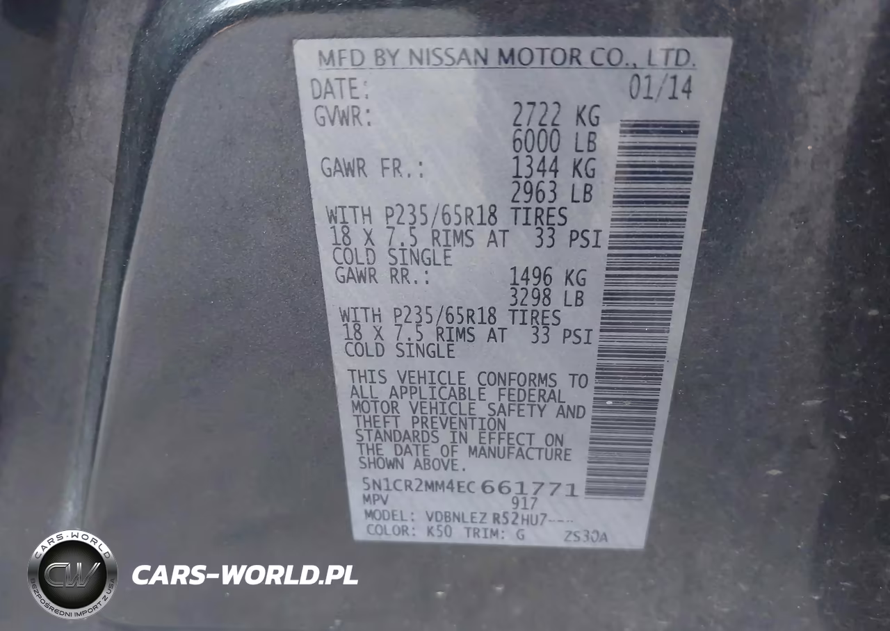 2014 Nissan Pathfinder Hybrid Sv VIN:5N1CR2MM4EC661771 - 9