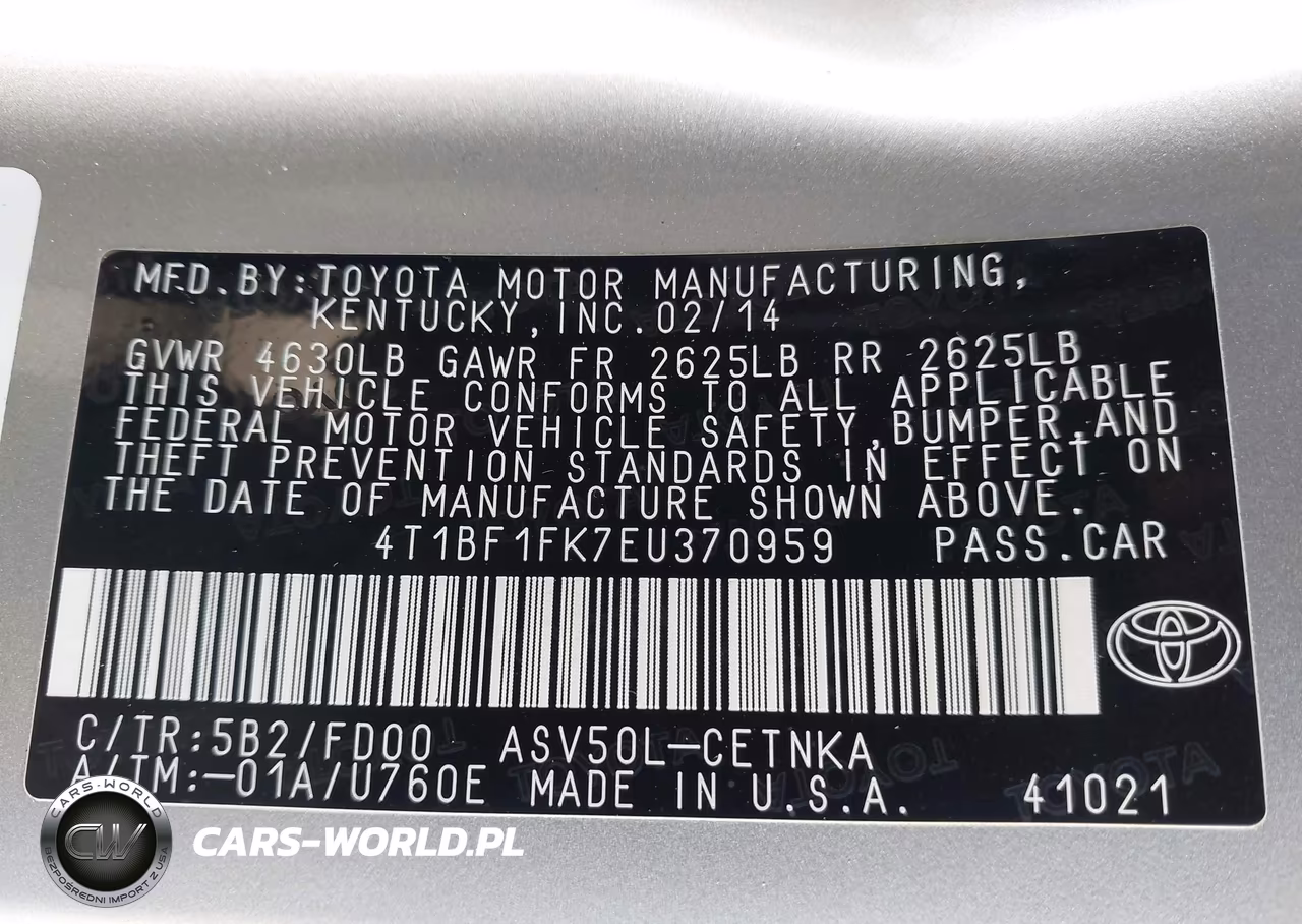 2014 Toyota Camry Le VIN:4T1BF1FK7EU370959 - 9