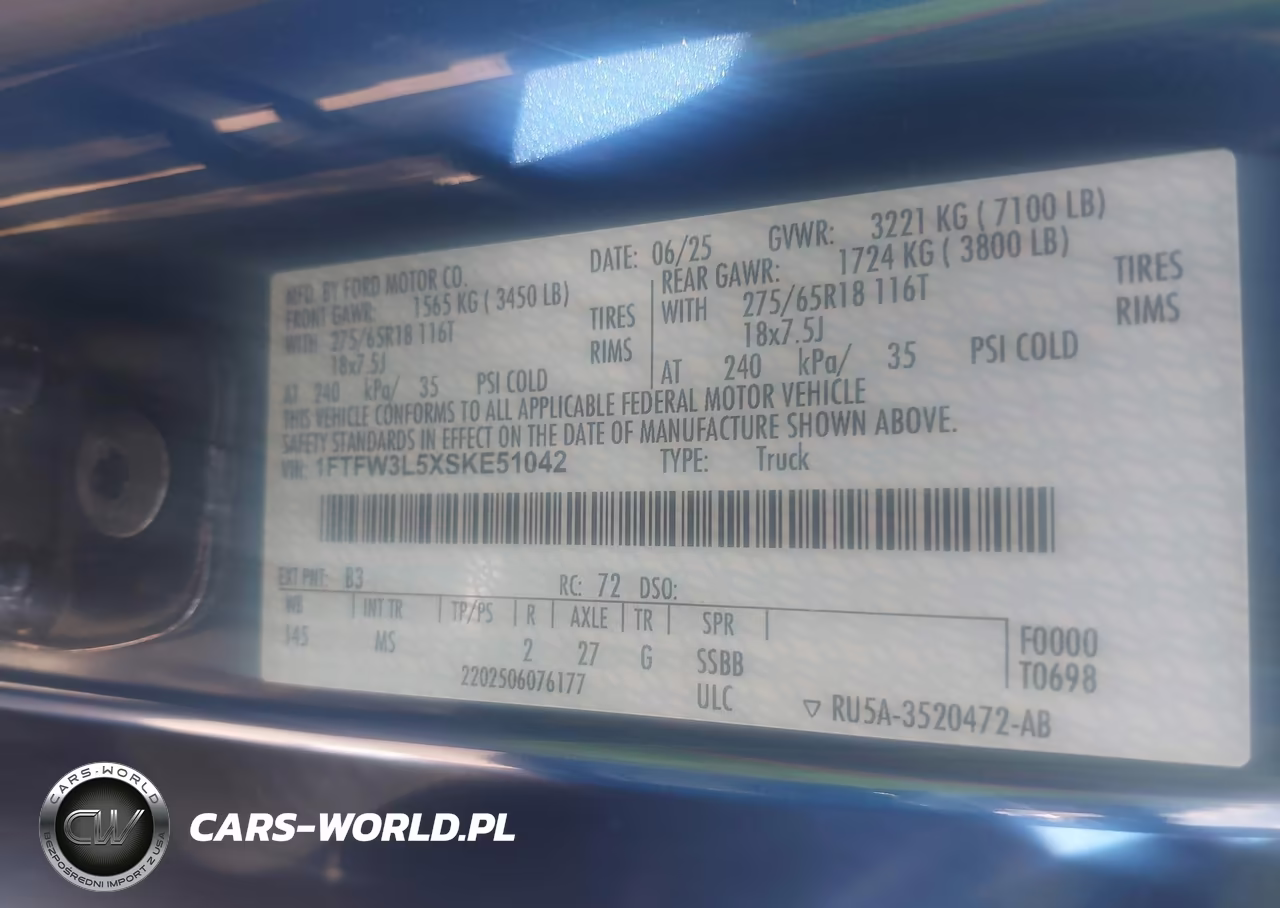 2025 Ford F-150 Xlt VIN:1FTFW3L5XSKE51042 - 9