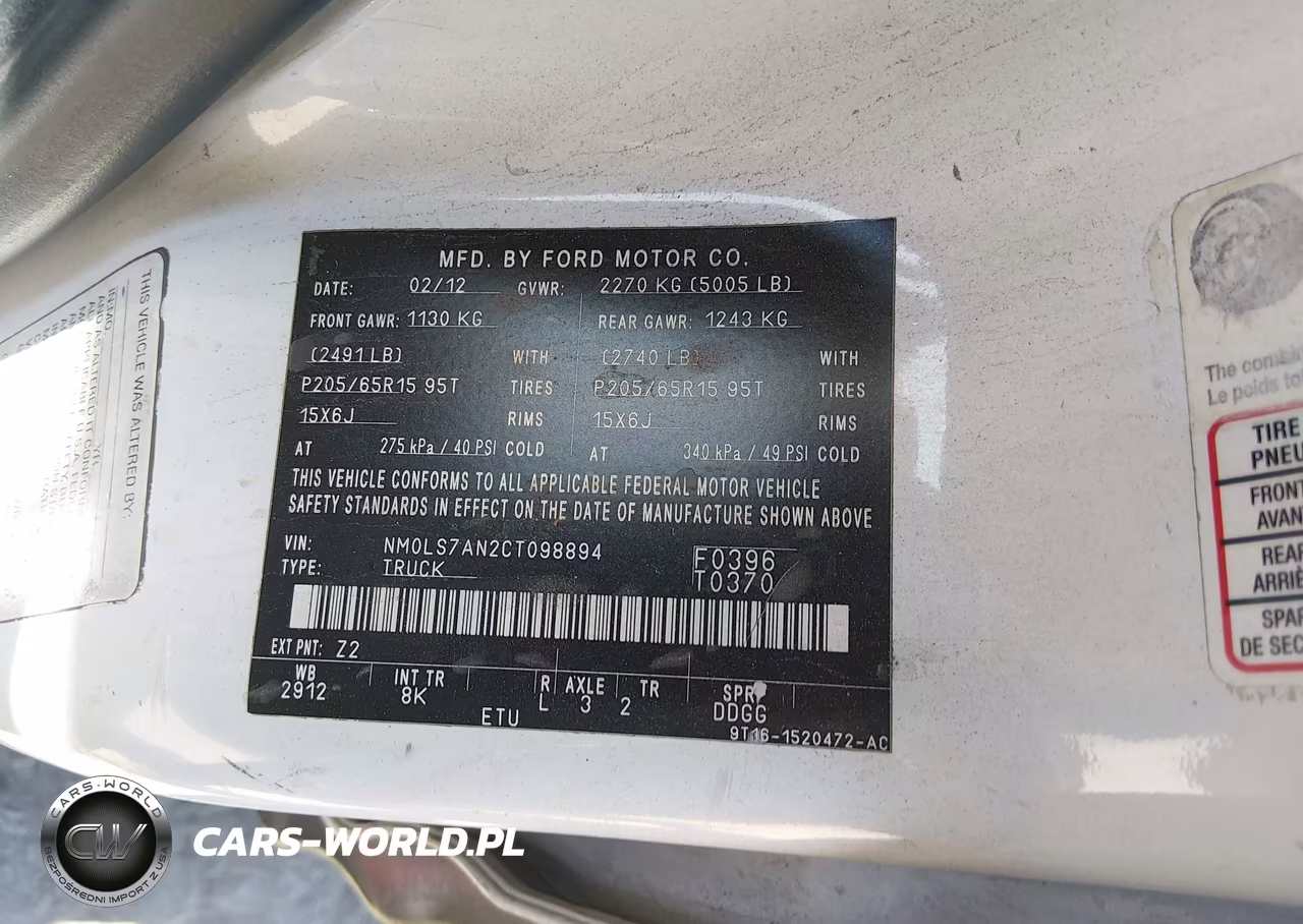 2012 Ford Transit Connect Xl VIN:NM0LS7AN2CT098894 - 9