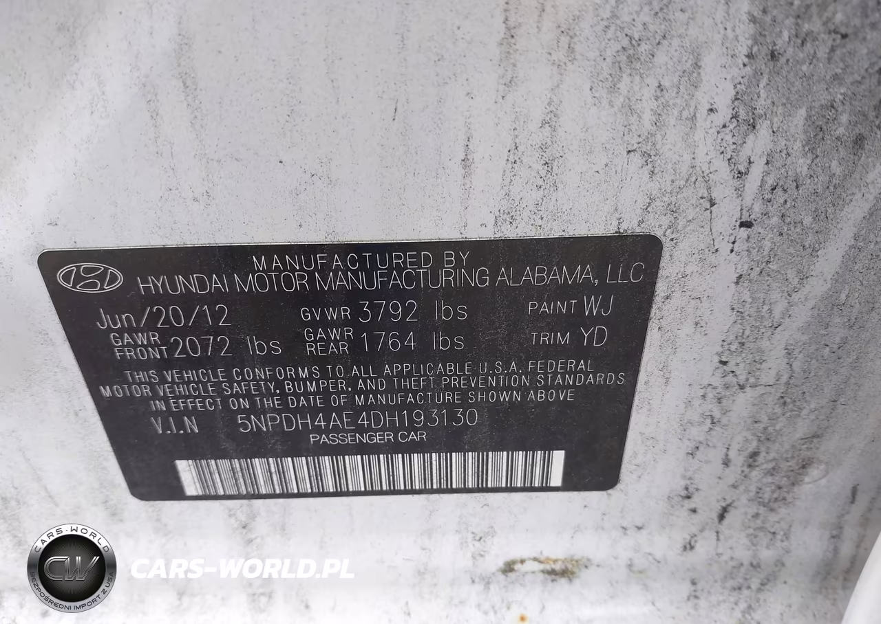 2013 Hyundai Elantra Limited VIN:5NPDH4AE4DH193130 - 9