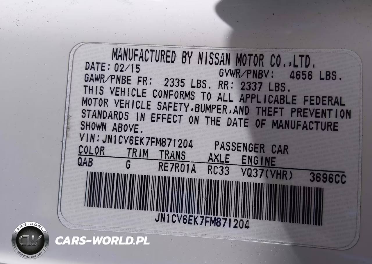 2015 Infiniti Q60 Journey VIN:JN1CV6EK7FM871204 - 16