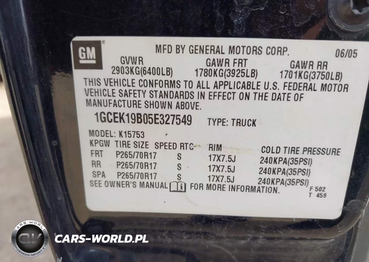 2005 Chevrolet Silverado 1500 Z71 VIN:1GCEK19B05E327549 - 9