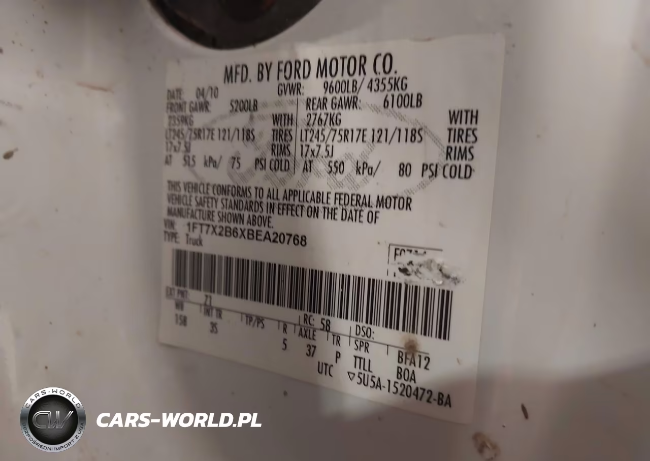 2011 Ford F-250 Xlt VIN:1FT7X2B6XBEA20768 - 9
