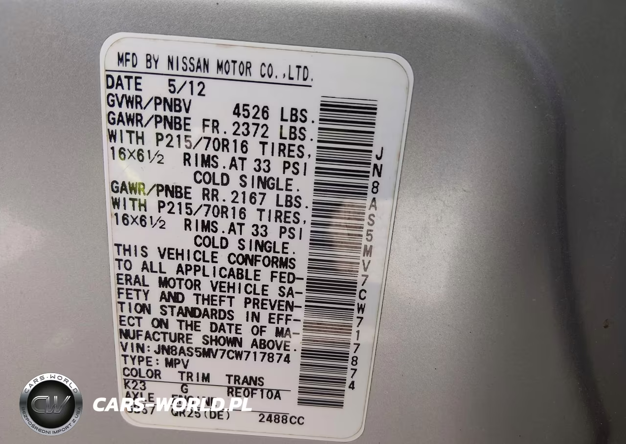 2012 Nissan Rogue S VIN:JN8AS5MV7CW717874 - 9