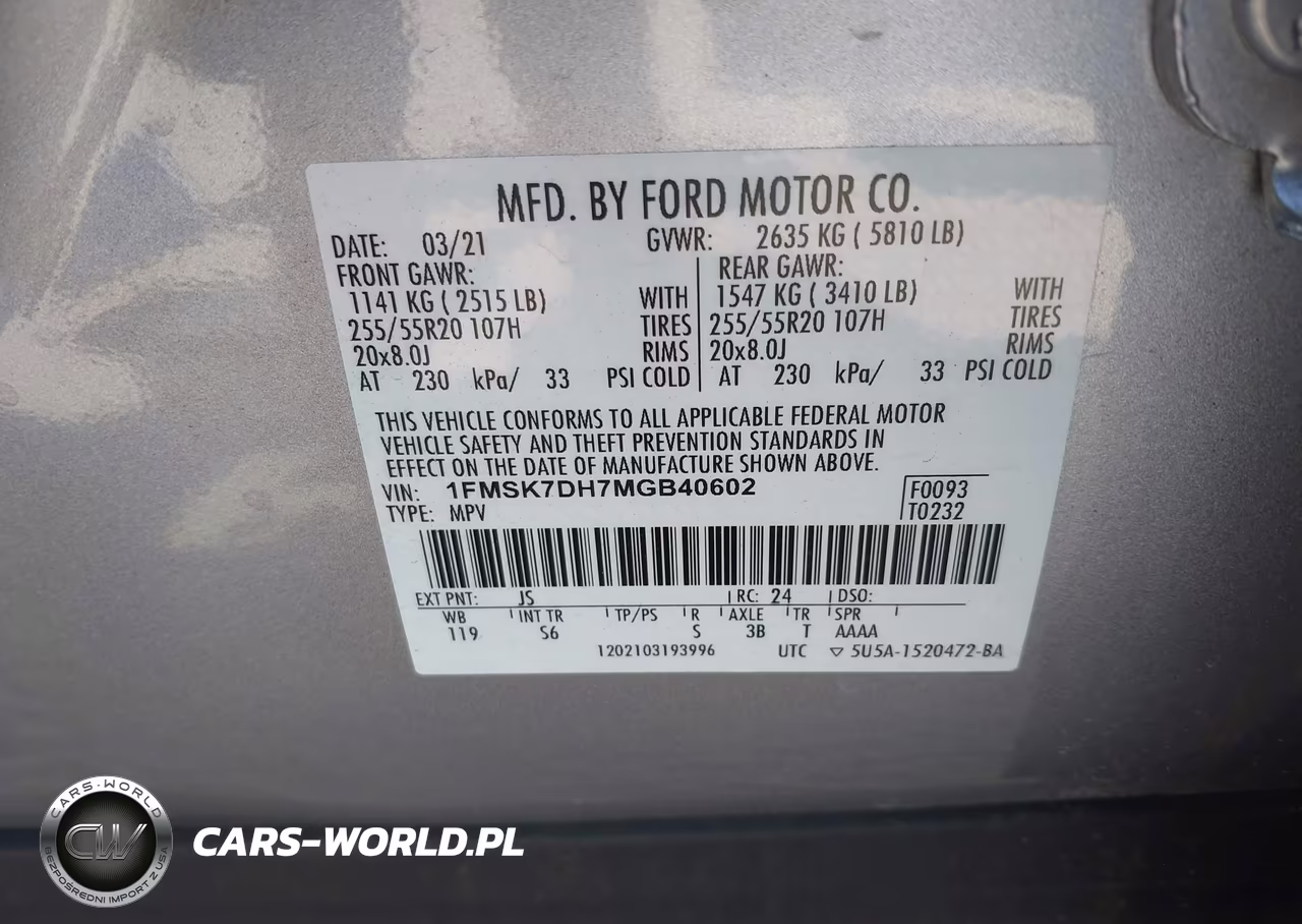 2021 Ford Explorer Xlt VIN:1FMSK7DH7MGB40602 - 9