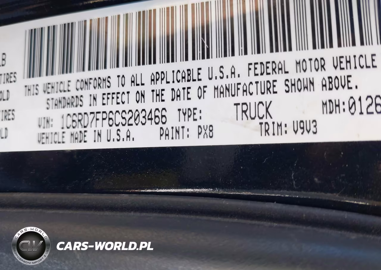 2012 Ram 1500 St VIN:1C6RD7FP6CS203466 - 9