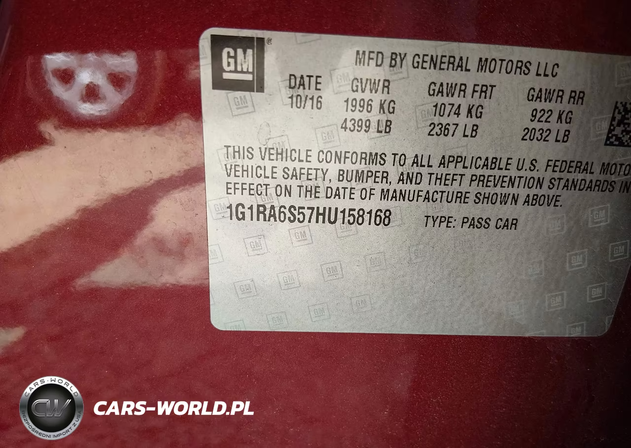 2017 Chevrolet Volt Lt VIN:1G1RA6S57HU158168 - 9
