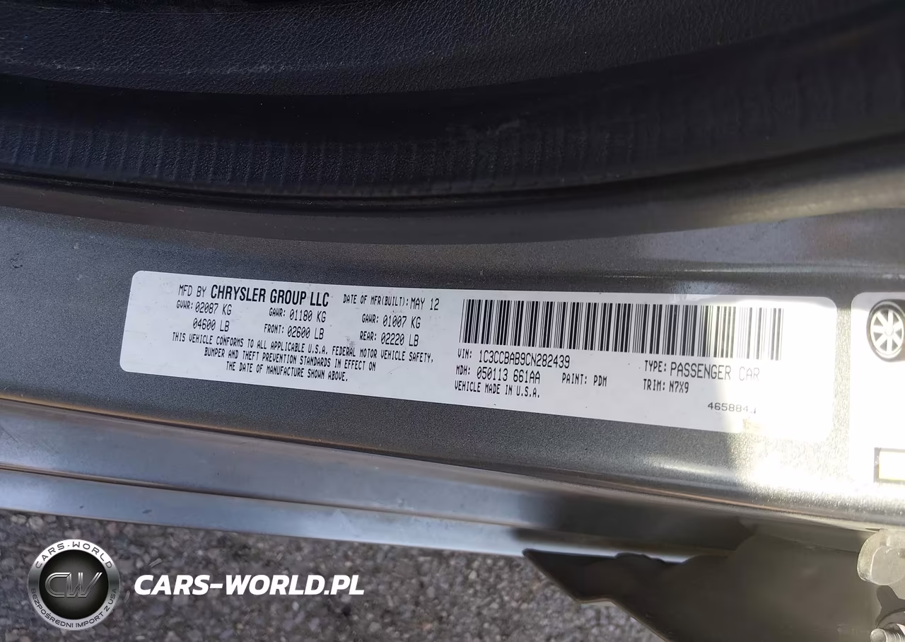 2012 Chrysler 200 Lx VIN:1C3CCBAB9CN282439 - 9