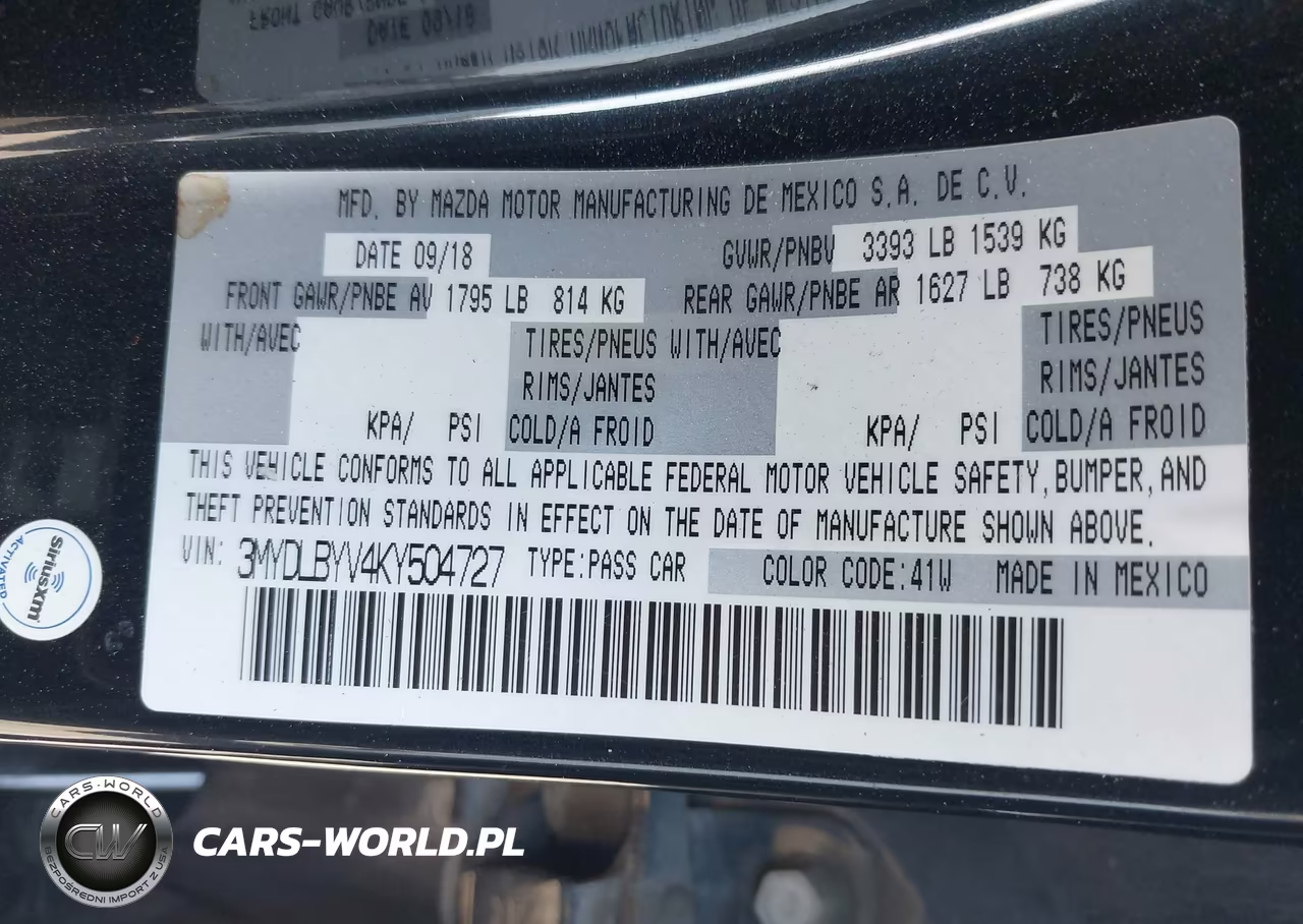 2019 Toyota Yaris Le VIN:3MYDLBYV4KY504727 - 9