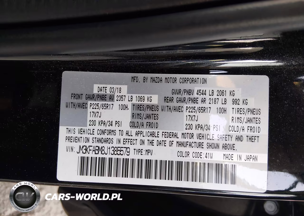 2018 Mazda Cx-5 Sport VIN:JM3KFABM8J1385579 - 9