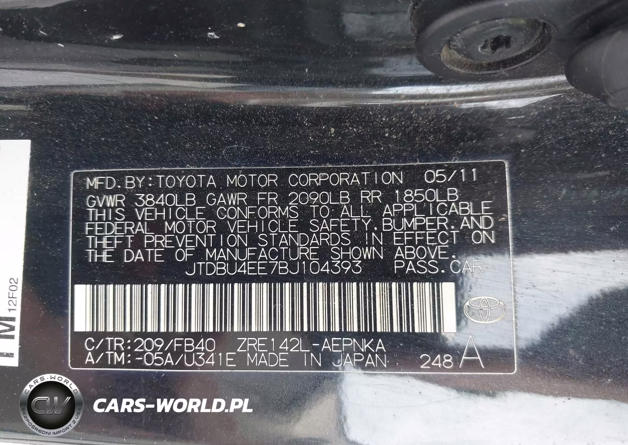 2011 Toyota Corolla Le VIN:JTDBU4EE7BJ104393 - 9