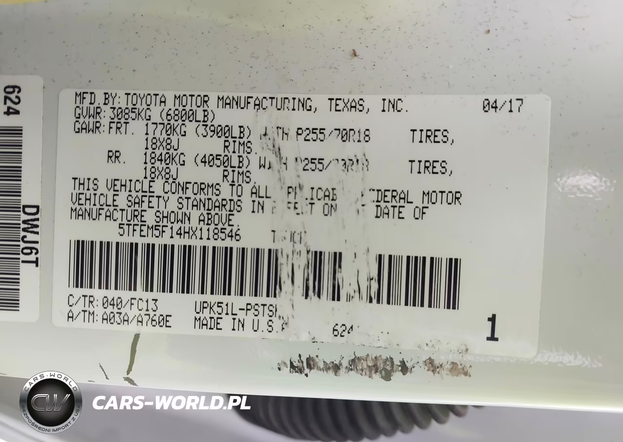 2017 Toyota Tundra Sr5 4.6L V8 VIN:5TFEM5F14HX118546 - 9