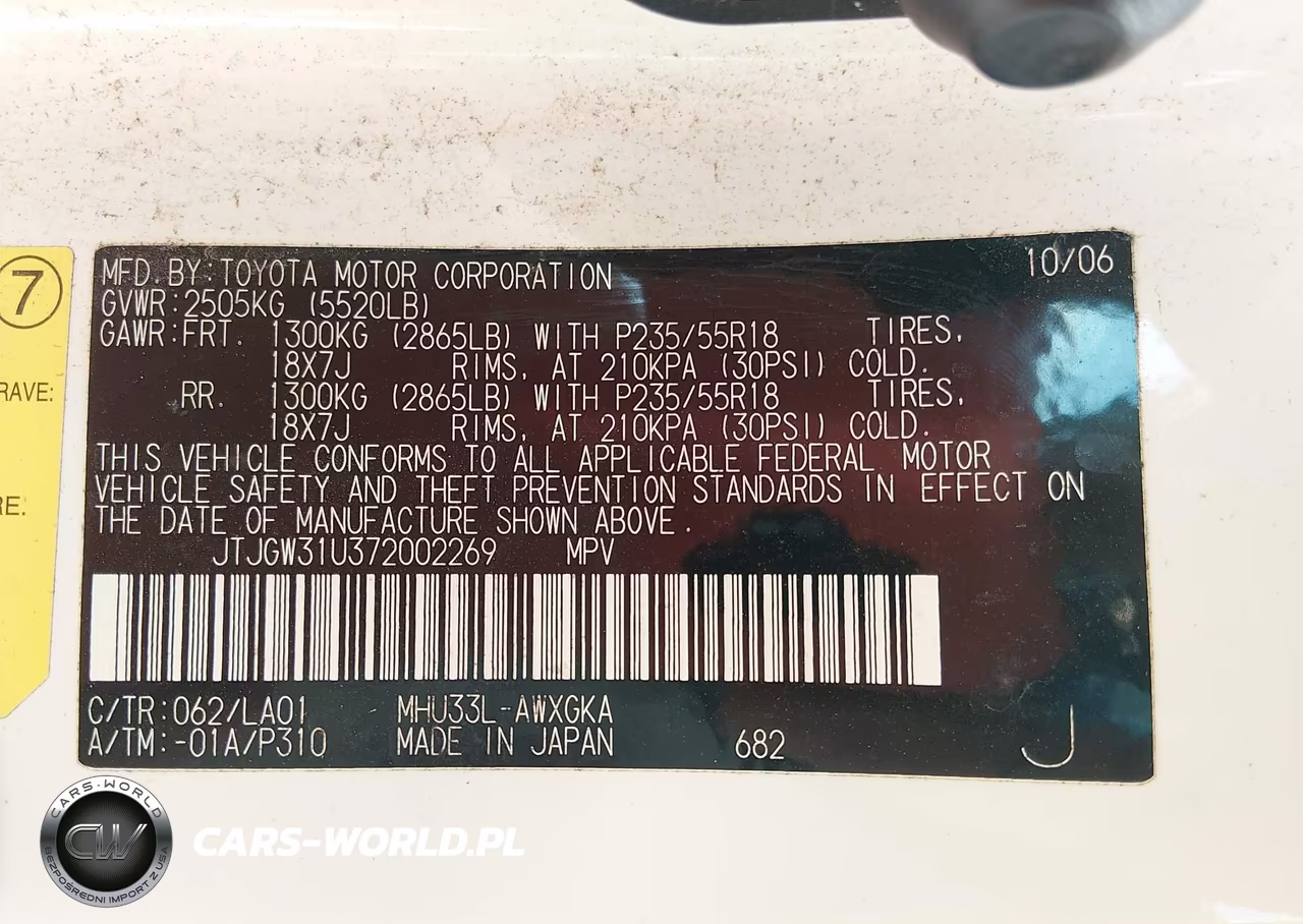 2007 Lexus Rx 400H VIN:JTJGW31U372002269 - 9