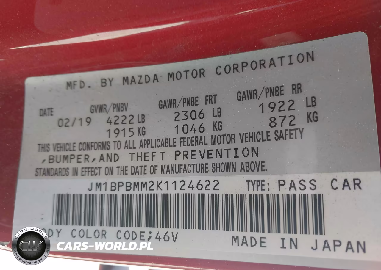 2019 Mazda 3 Preferred VIN:JM1BPBMM2K1124622 - 9