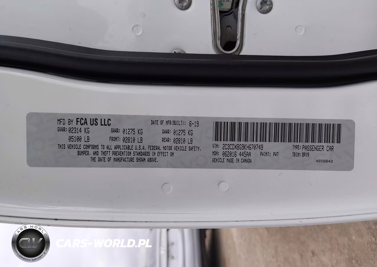 2019 Dodge Charger Sxt Rwd VIN:2C3CDXBG9KH670749 - 9