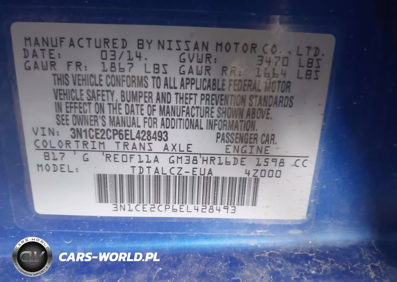 2014 Nissan Versa Note S Plus VIN:3N1CE2CP6EL428493 - 9