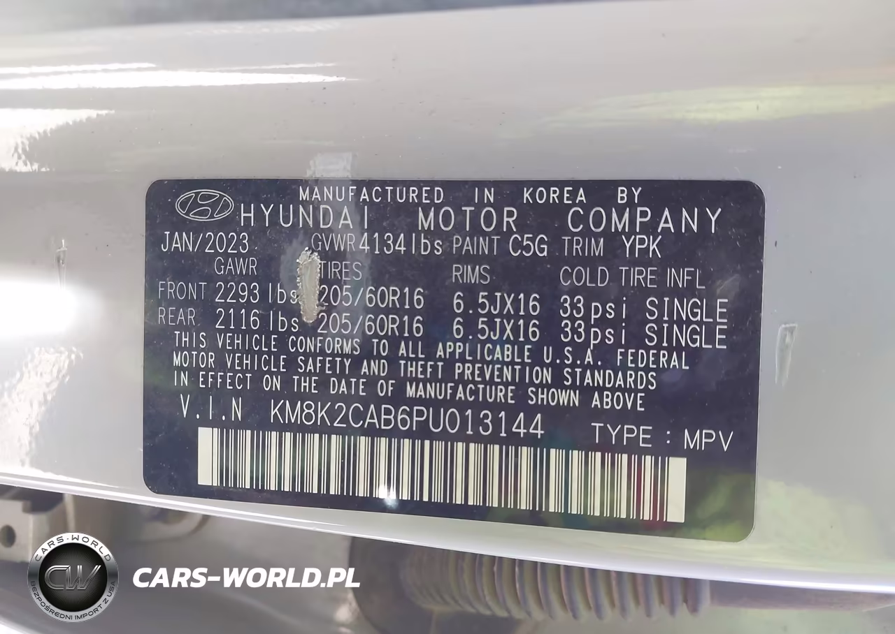 2023 Hyundai Kona Se VIN:KM8K2CAB6PU013144 - 9