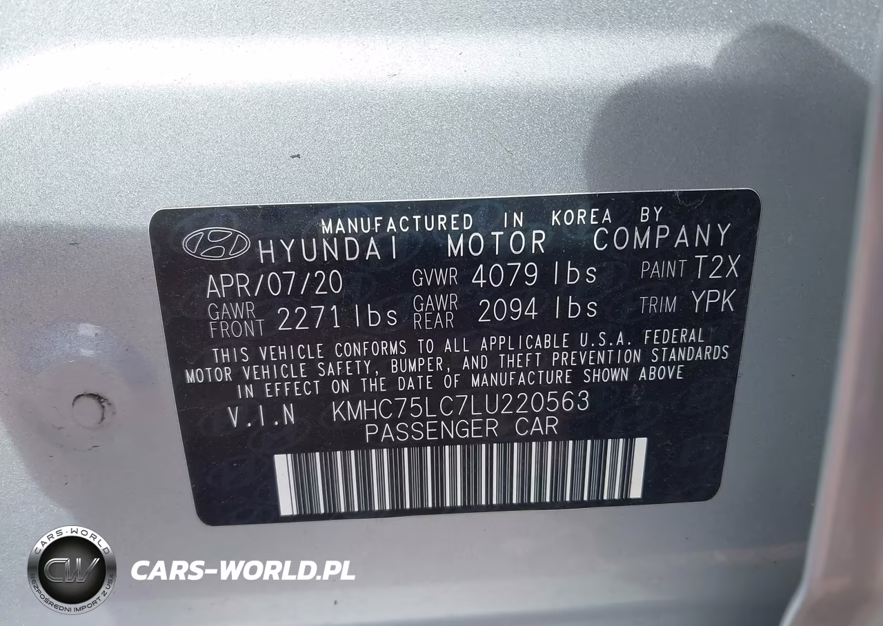 2020 Hyundai Ioniq Hybrid Se VIN:KMHC75LC7LU220563 - 9