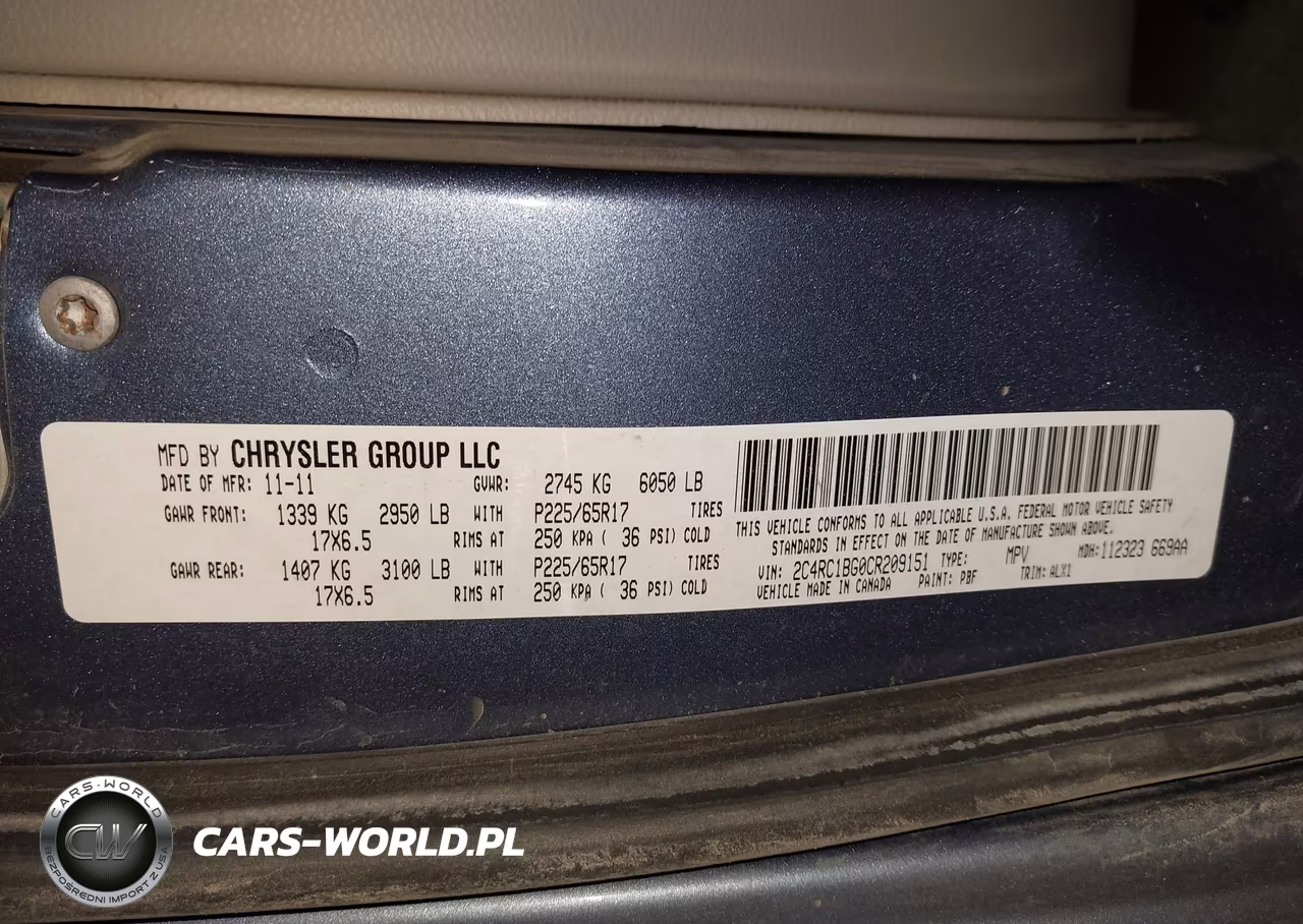 2012 Chrysler Town & Country Touring VIN:2C4RC1BG0CR209151 - 9