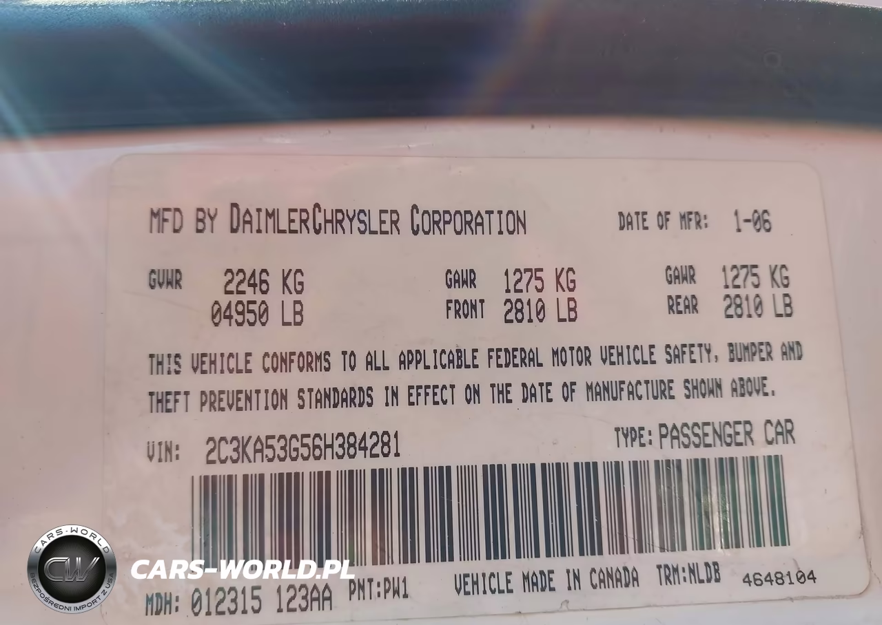 2006 Chrysler 300 Touring VIN:2C3KA53G56H384281 - 9