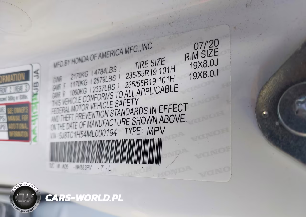 2021 Acura Rdx Technology Package VIN:5J8TC1H54ML000194 - 9