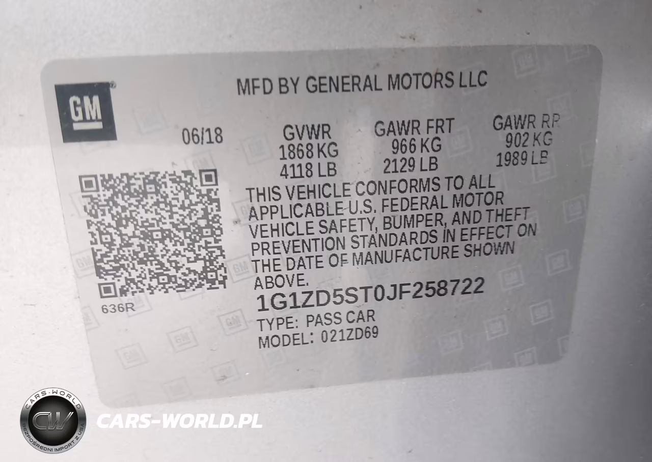 2018 Chevrolet Malibu Lt VIN:1G1ZD5ST0JF258722 - 9
