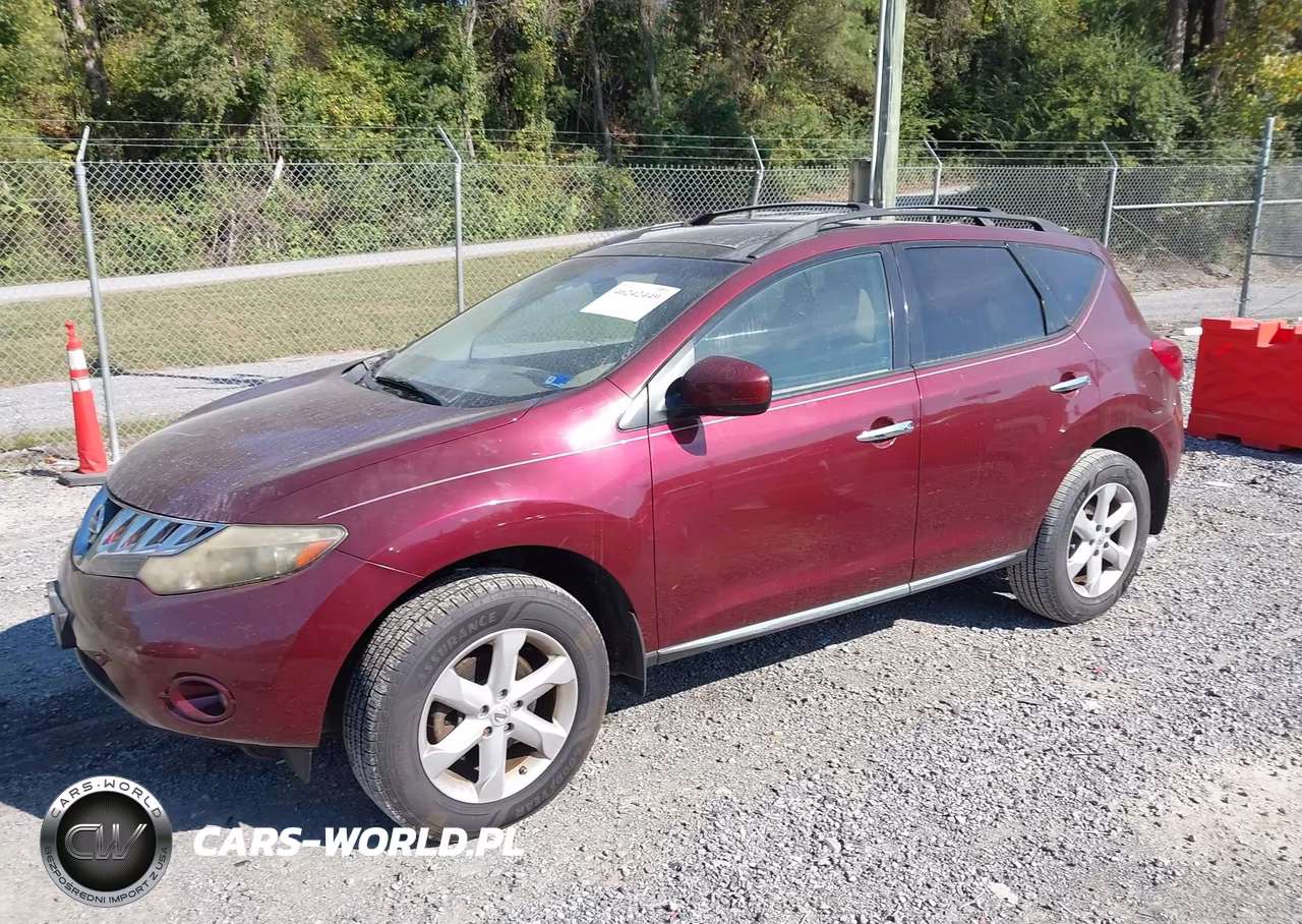2009 Nissan Murano Sl VIN:JN8AZ18W09W139536 - 2