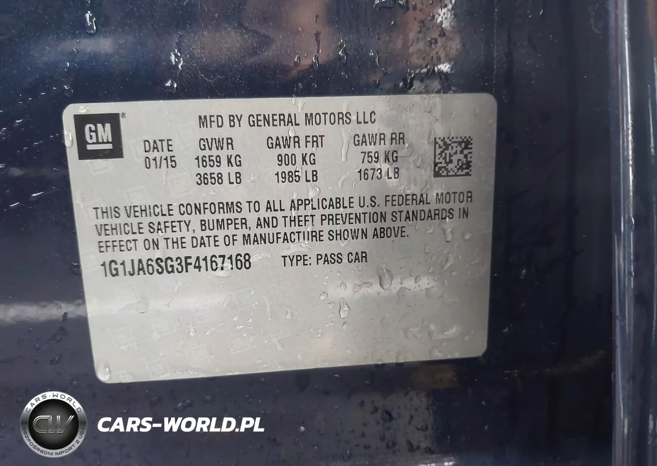 2015 Chevrolet Sonic Ls Auto VIN:1G1JA6SG3F4167168 - 9
