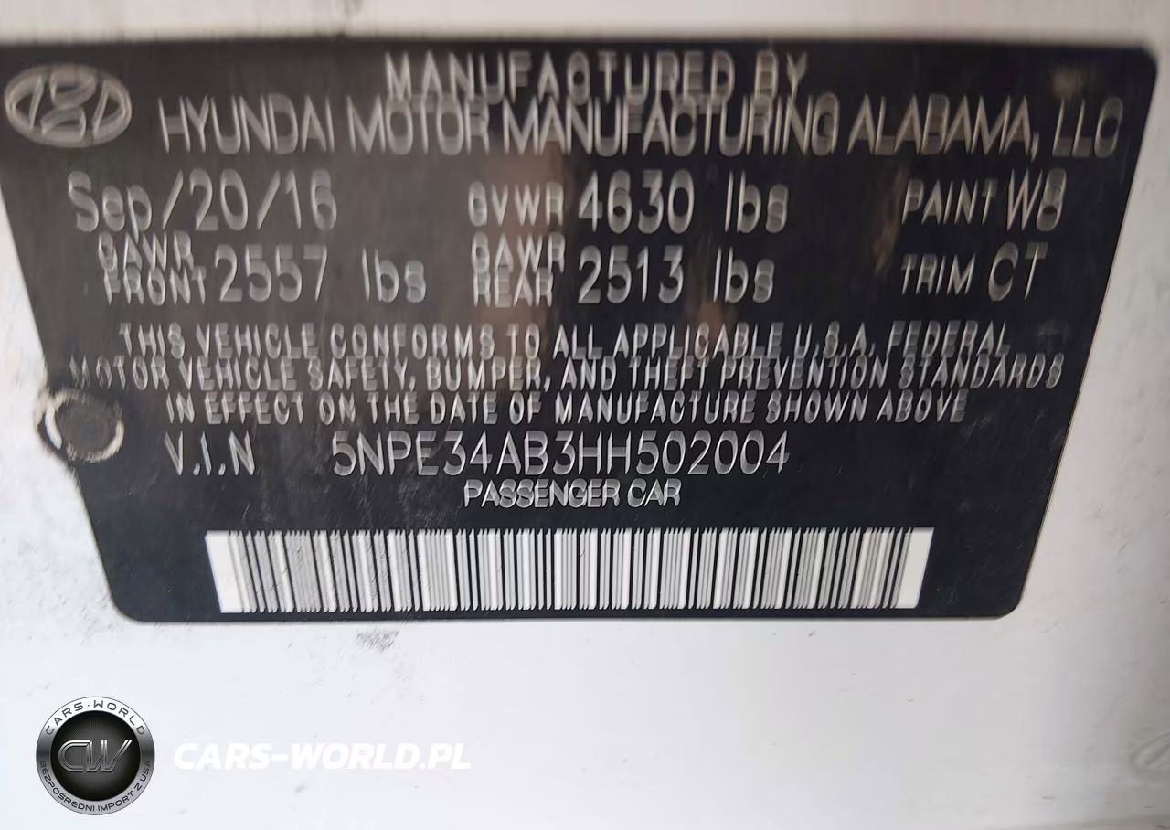 2017 Hyundai Sonata Sport 2.0T VIN:5NPE34AB3HH502004 - 9