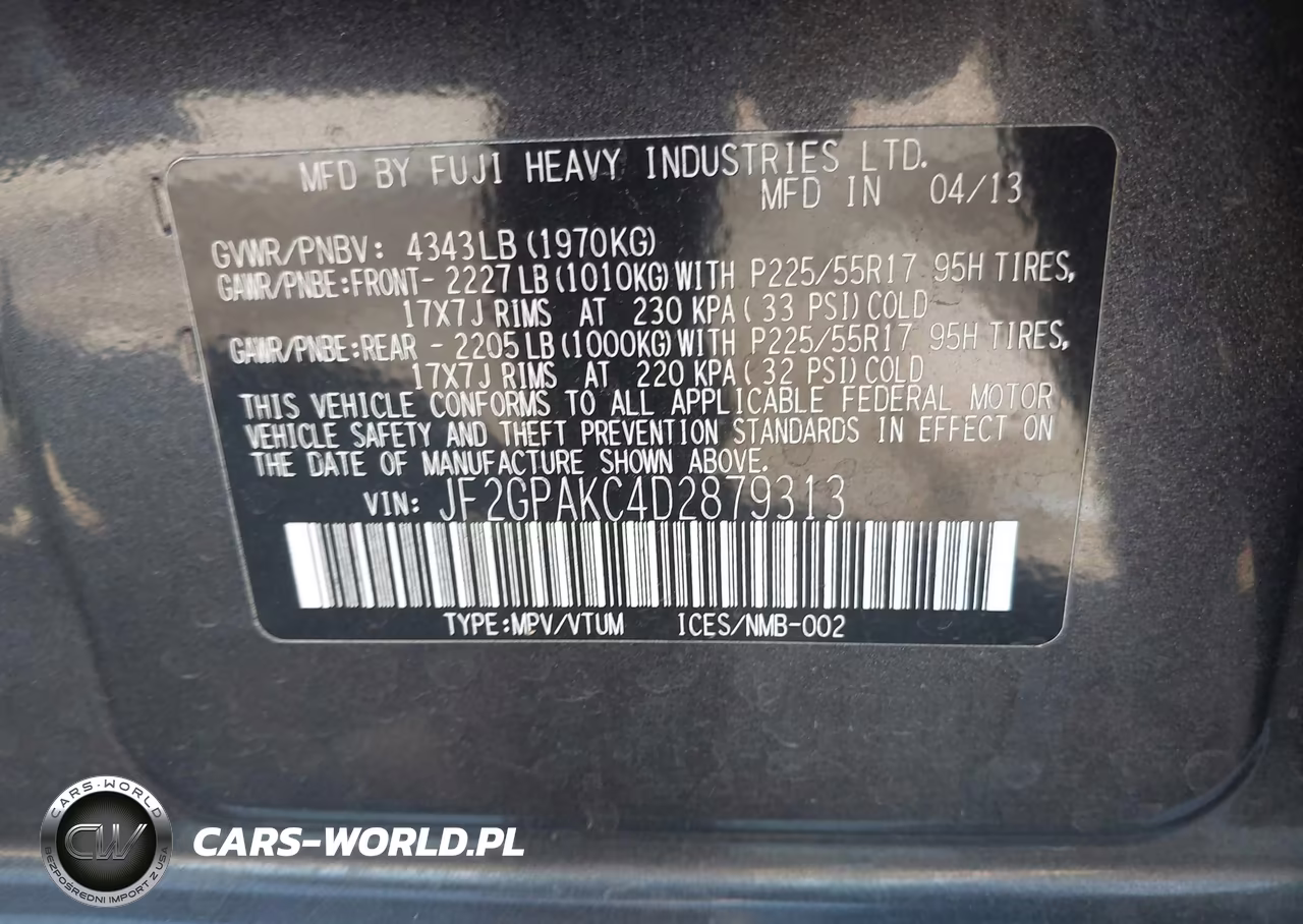 2013 Subaru Xv Crosstrek 2.0I Limited VIN:JF2GPAKC4D2879313 - 9