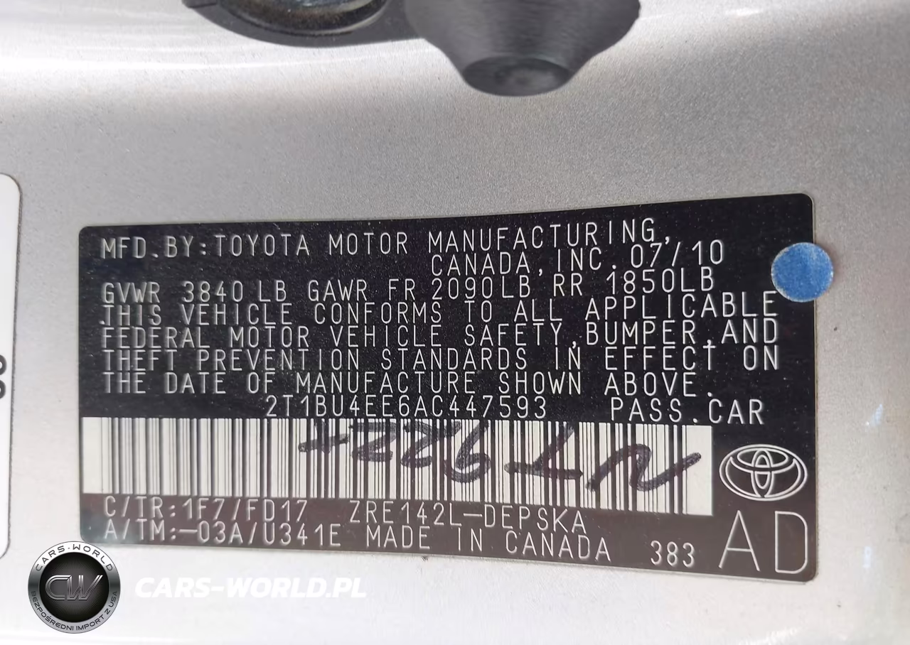 2010 Toyota Corolla S VIN:2T1BU4EE6AC447593 - 9