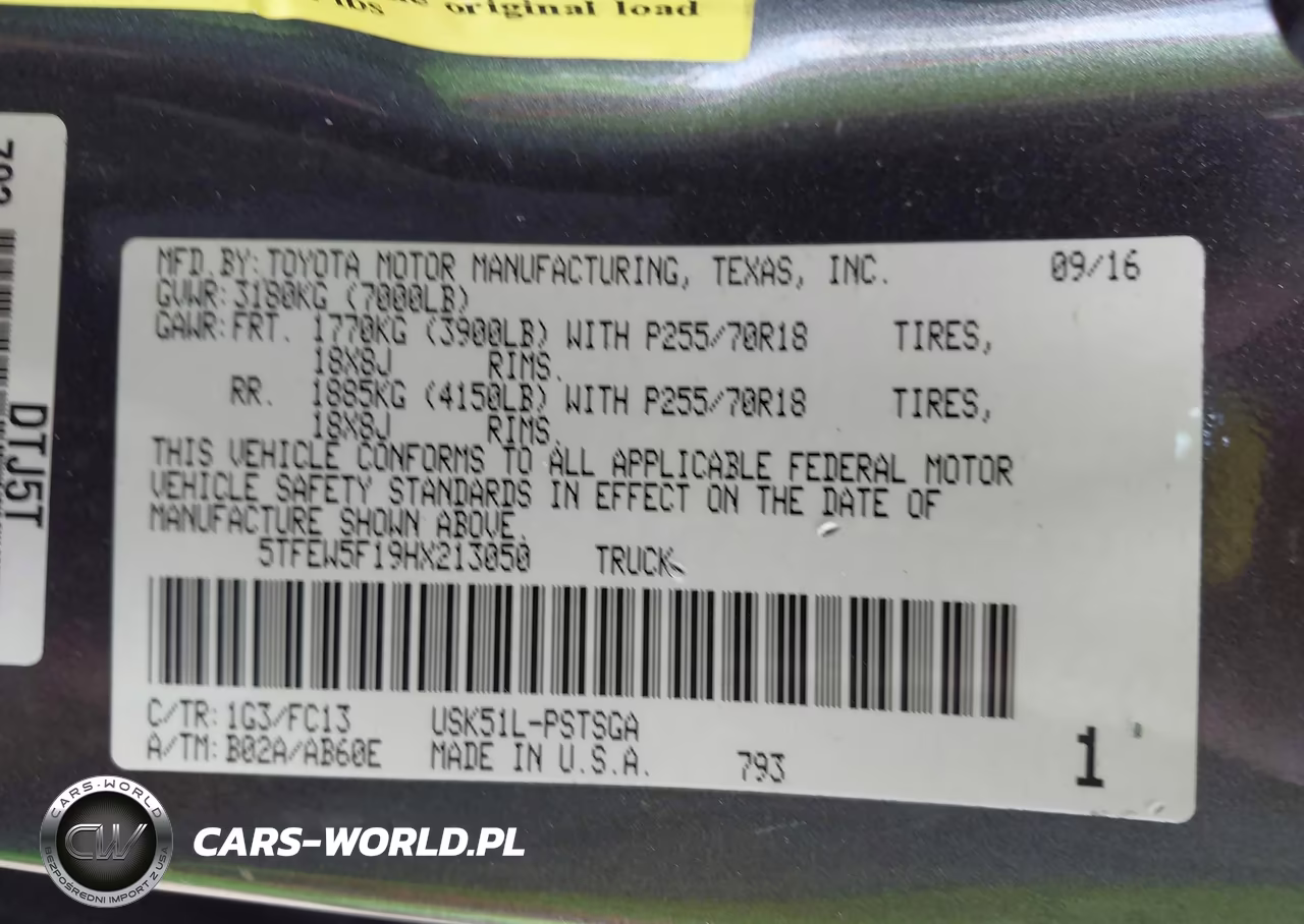 2017 Toyota Tundra Sr5 5.7L V8 VIN:5TFEW5F19HX213050 - 9